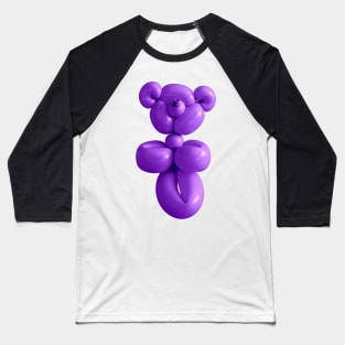 Teddy bear balloon in purple Baseball T-Shirt